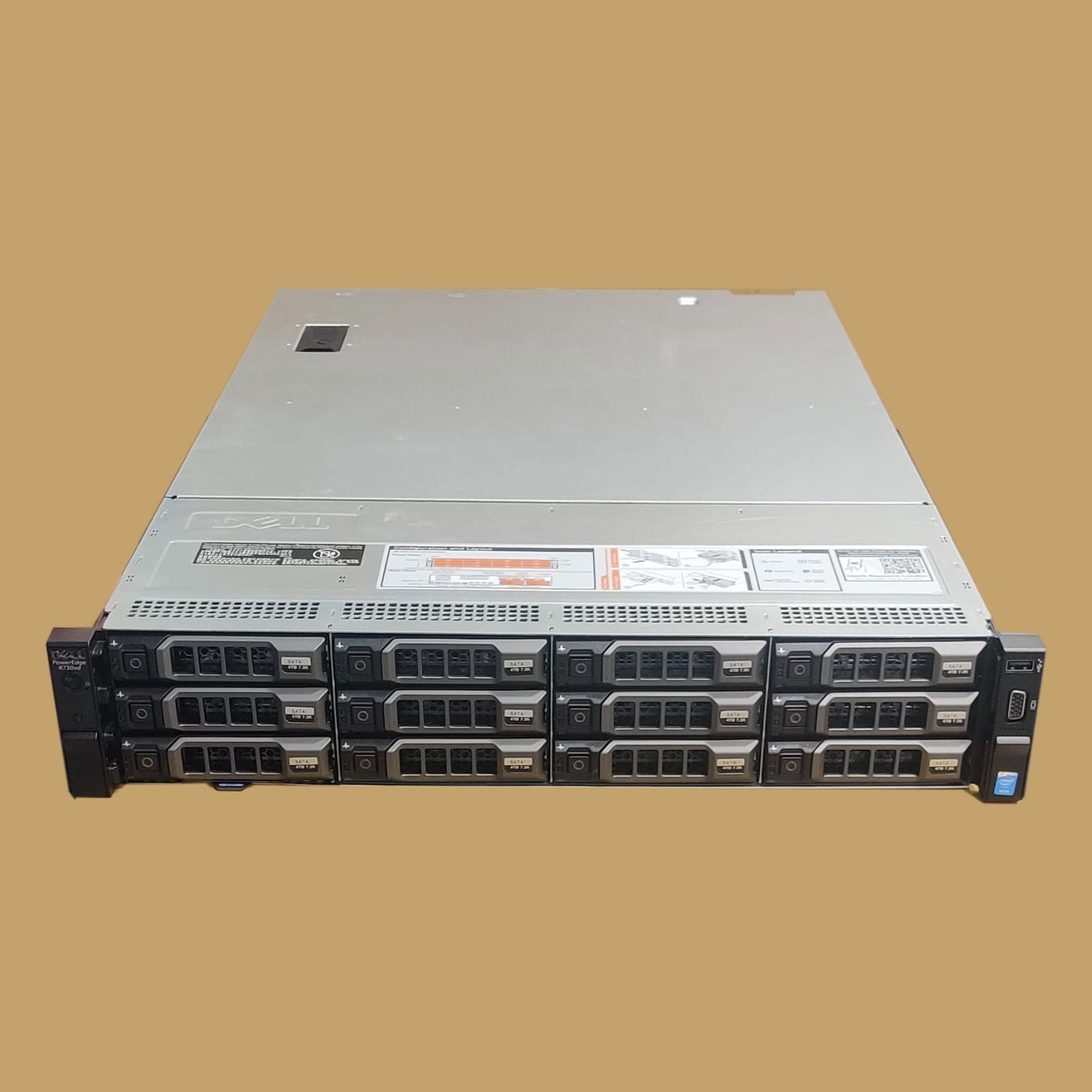 Used Dell R730XD | 2U Rack | Intel Xeon E5-2670 X 2 | RAM 128GB | 49TB Storage