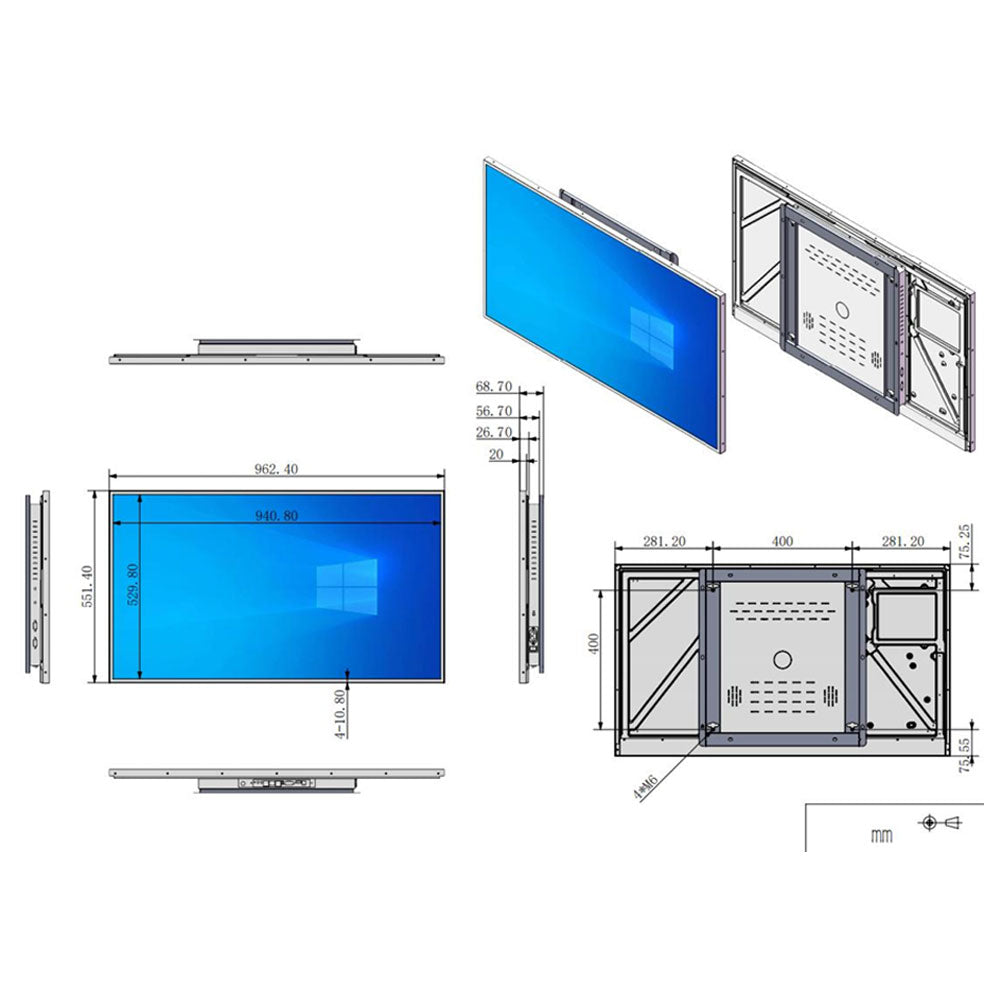 43" Commercial Android Wallmount Signage Display