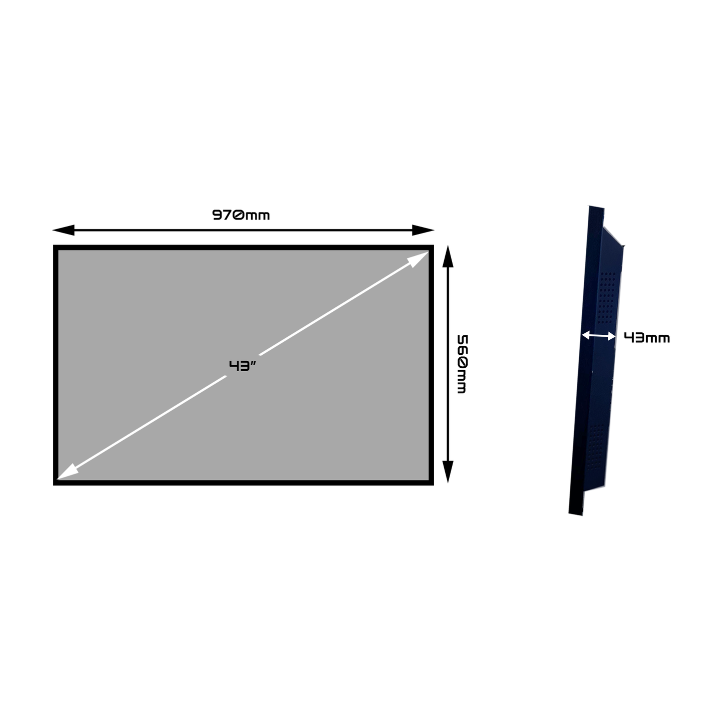 43" Commercial Slim Android Wallmount Display