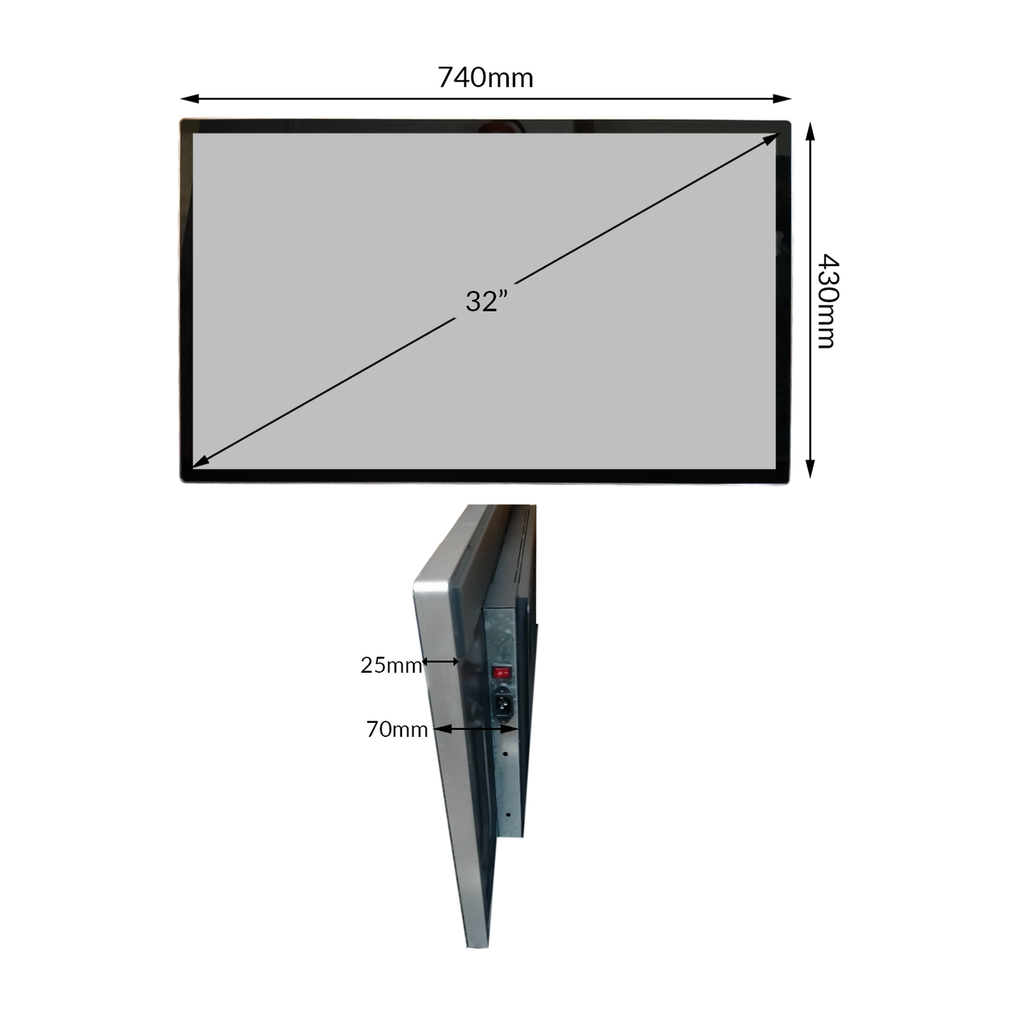 32" Capacitive Multi Touch Screen Monitor