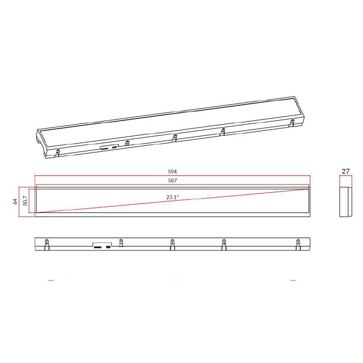 23" Bar Display | Brightness 700 nits | Android 11