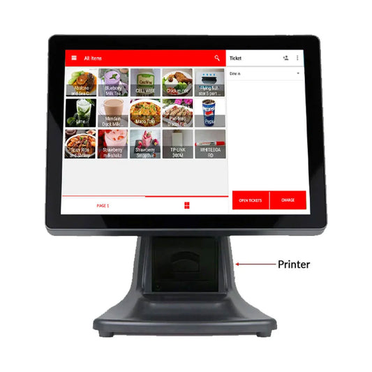 15" Android Touch POS with Built in Printer | 2GB RAM | 16GB Storage | Android 8.1 os