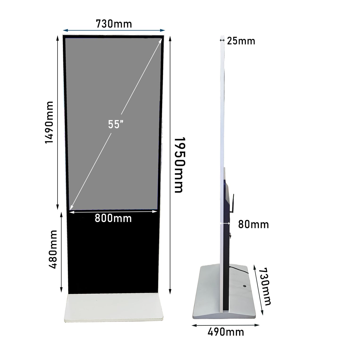 55” Ultraslim Android Digital Floor Standee