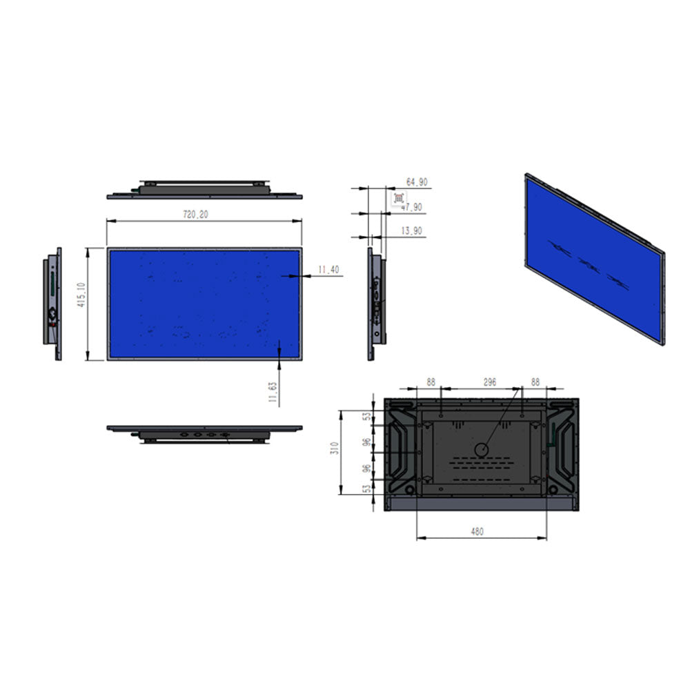 32" Slim Digital Signage Display | Android 10 | 1GB RAM | 8GB ROM