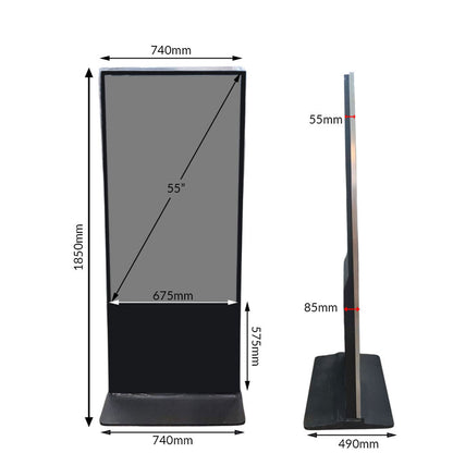 55” Slim Android Digital Floor Standee - ThinPC