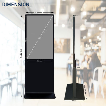 43” Ultraslim Android Digital Floor Standee
