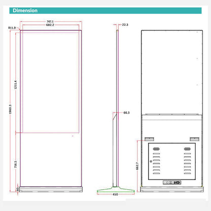 55" Ultraslim Digital Display Non-Touch Standee