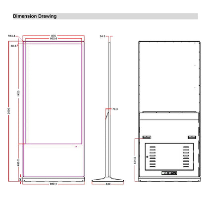 65” Ultraslim Digital Display Non-Touch Standee