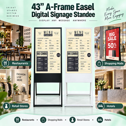 43" A-Frame Easel Digital Signage Standee - ThinPC