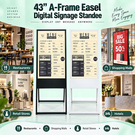 43" A-Frame Easel Digital Signage Standee