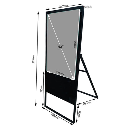 43" A-Frame Slim Digital Signage Standee - ThinPC
