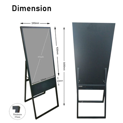43" A-Frame Easel Digital Signage Standee - ThinPC