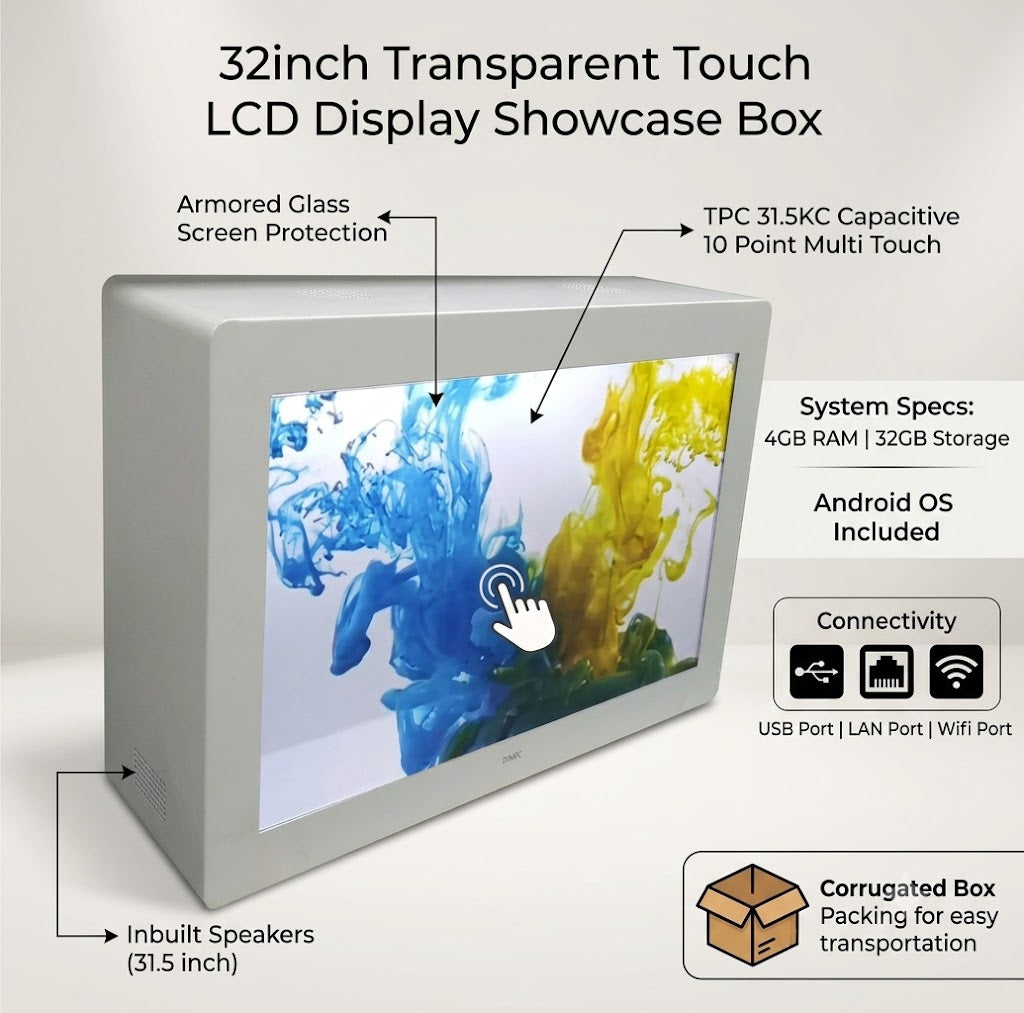 31.5" Transparent LCD Display BOX (Landscape) - ThinPC
