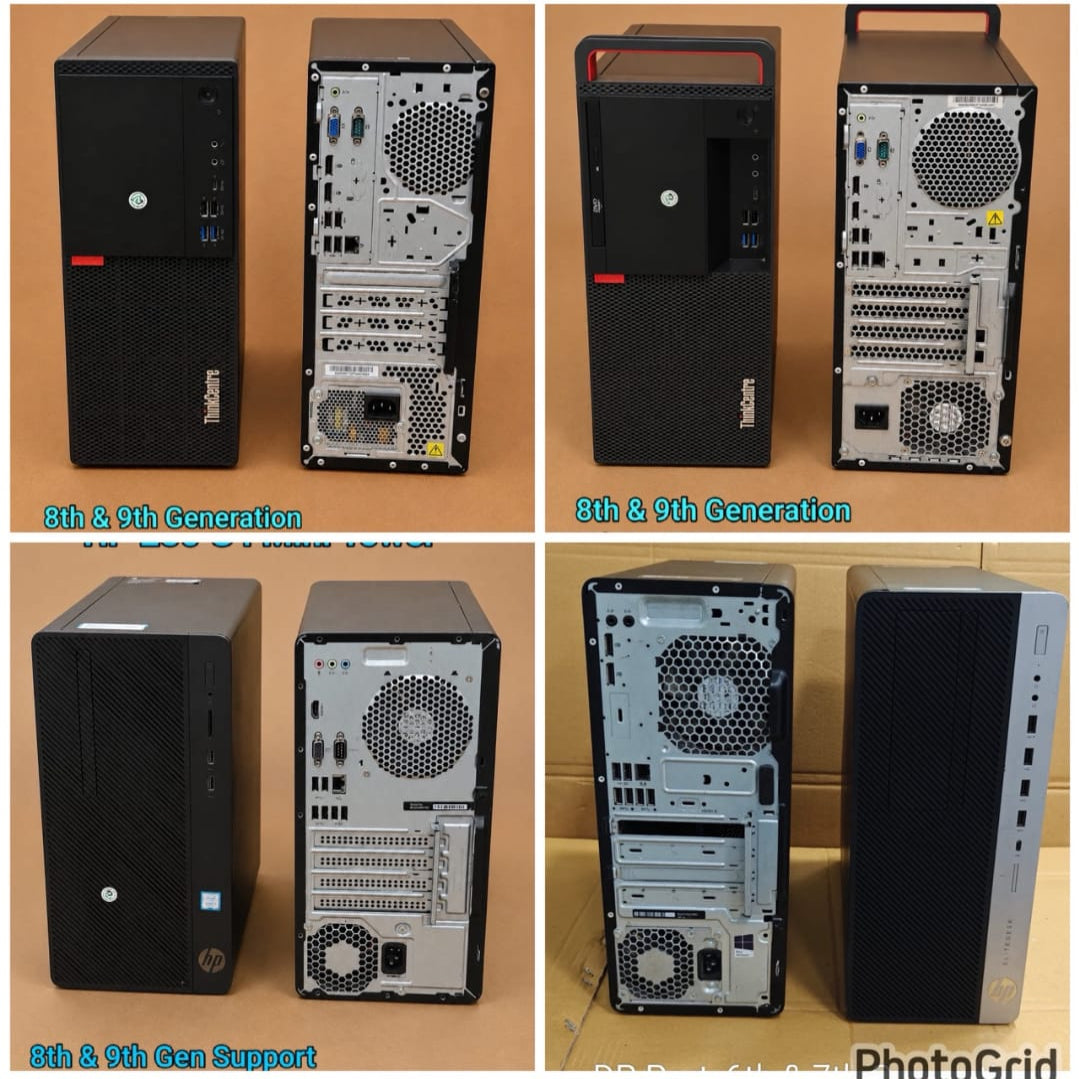 Dell, HP, Lenovo TowerPC | Intel Core i3 | i5 | i7 6th, 7th, 8th, 9th, Gen Processor | Support Windows / Linux (Barbone)
