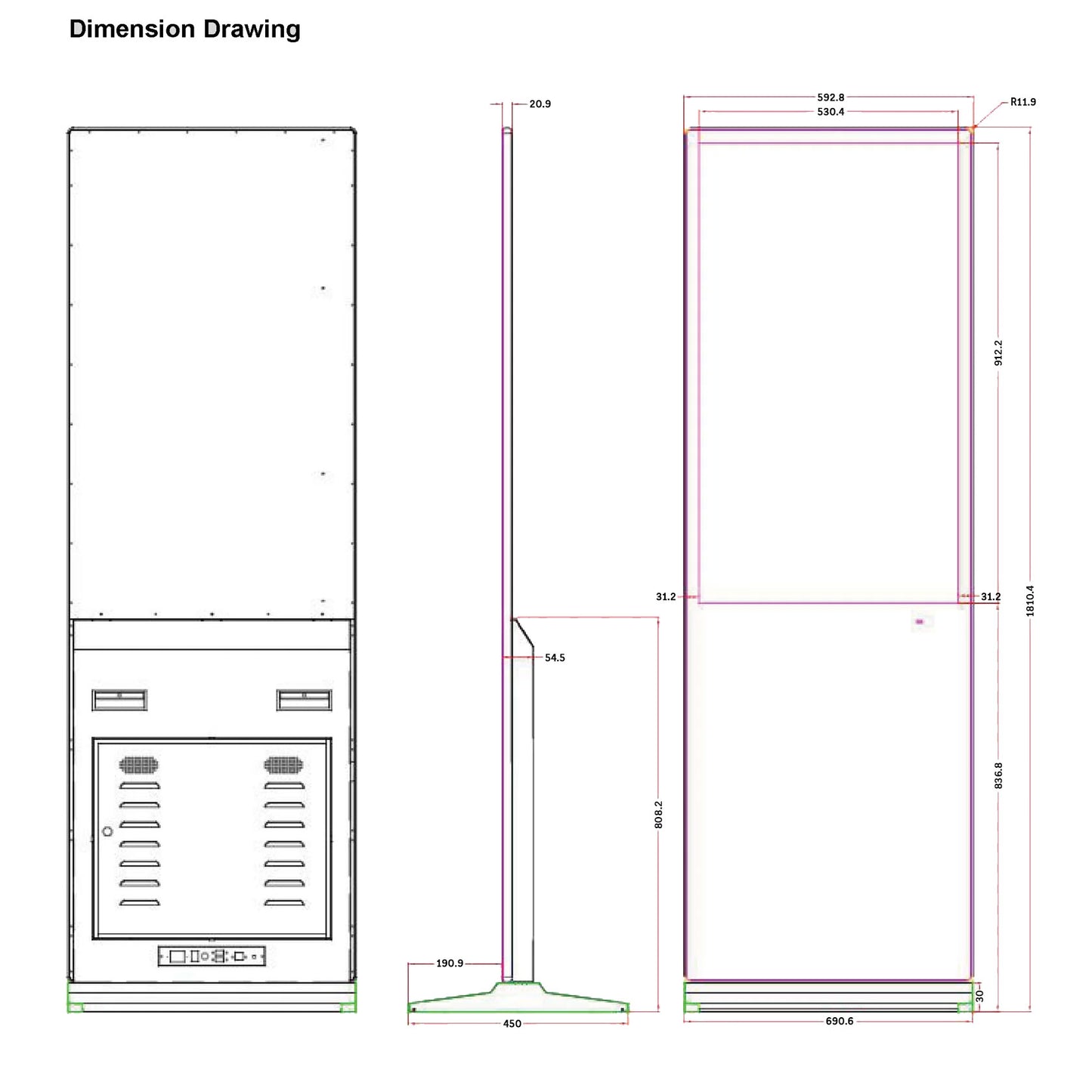 43” Ultraslim Digital Display Non-Touch Standee