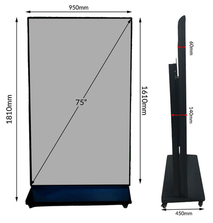 75" Digital Signage Display with Stand - ThinPC