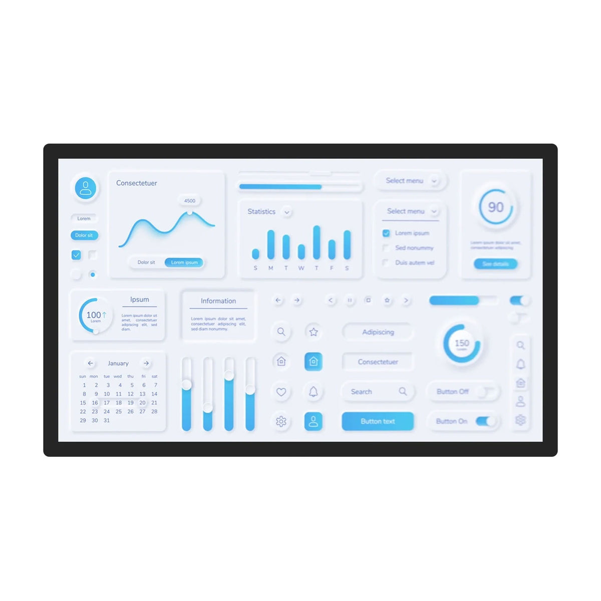 43" Capacitive Multi Touch screen Monitor - ThinPC