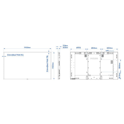 Model - BDL8470QU Connectivity / Inbuilt Web Browsing/ Built -in-Speakers 10W+10W / HDMI / DVI / VGA / RS232 / USB/ RJ-45 - ThinPC