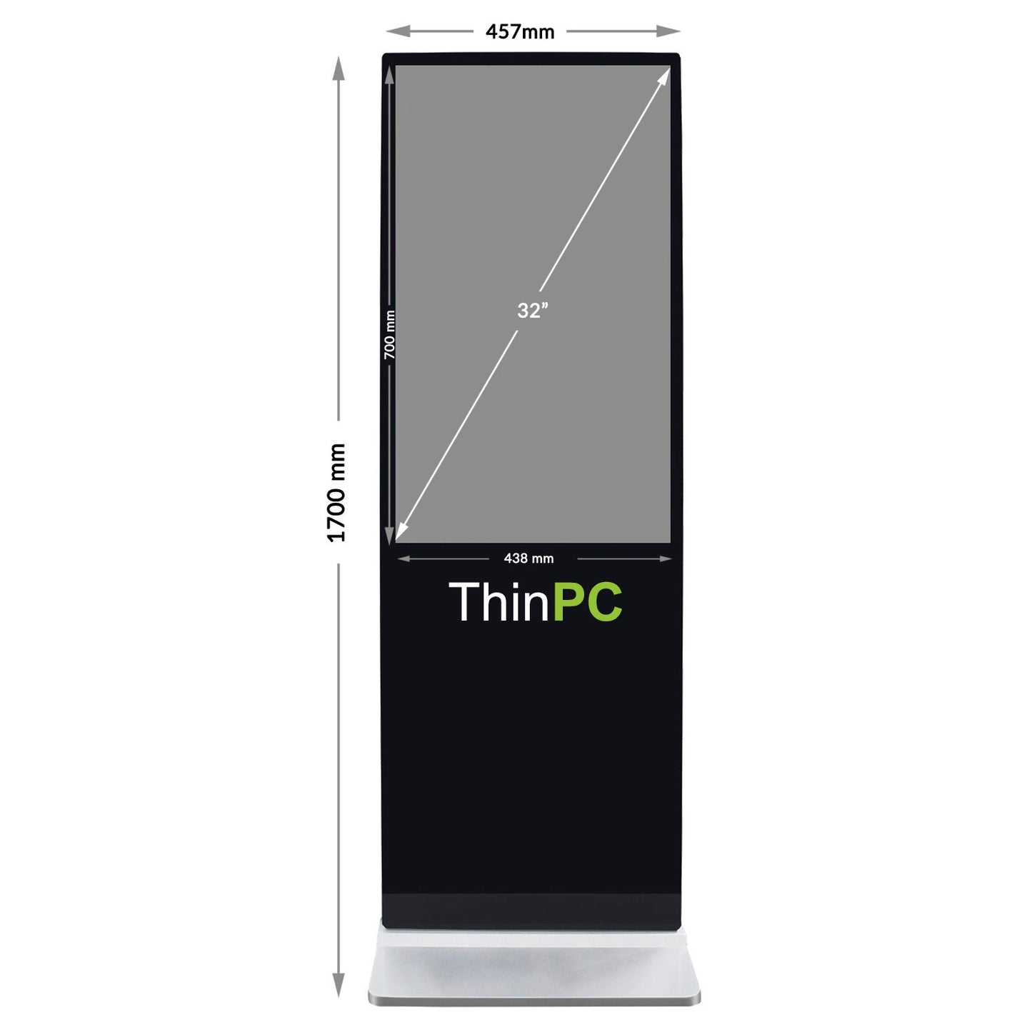 32" Ultraslim Capacitive Touch Display Standee