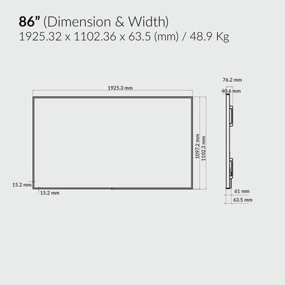 Model - 86UH5C | 86” Ultra HD Signage with Split-Screen  | High Efficiency Video Coding - ThinPC